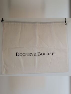 Dooney & Bourke NWT Cotton Dust Bag in Cream with Black Logo & Tissue Paper